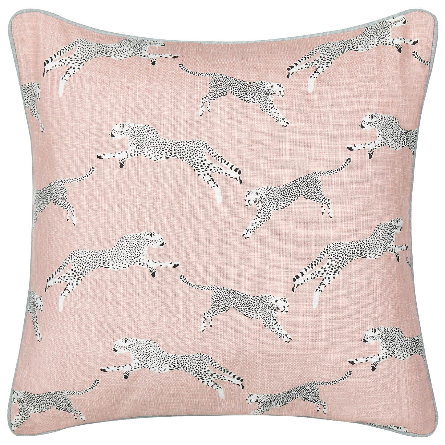 Dekokissen 2er Set ARALES Baumwolle 45 x 45 cm Pastellrosa Tiermuster