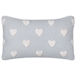 Dekokissen Herzen Baumwolle grau 30 x 50 cm 2er Set GAZANIA