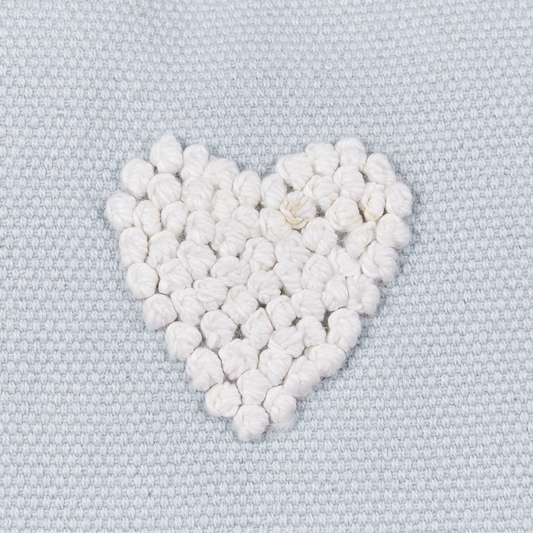 Dekokissen Herzen Baumwolle grau 30 x 50 cm 2er Set GAZANIA