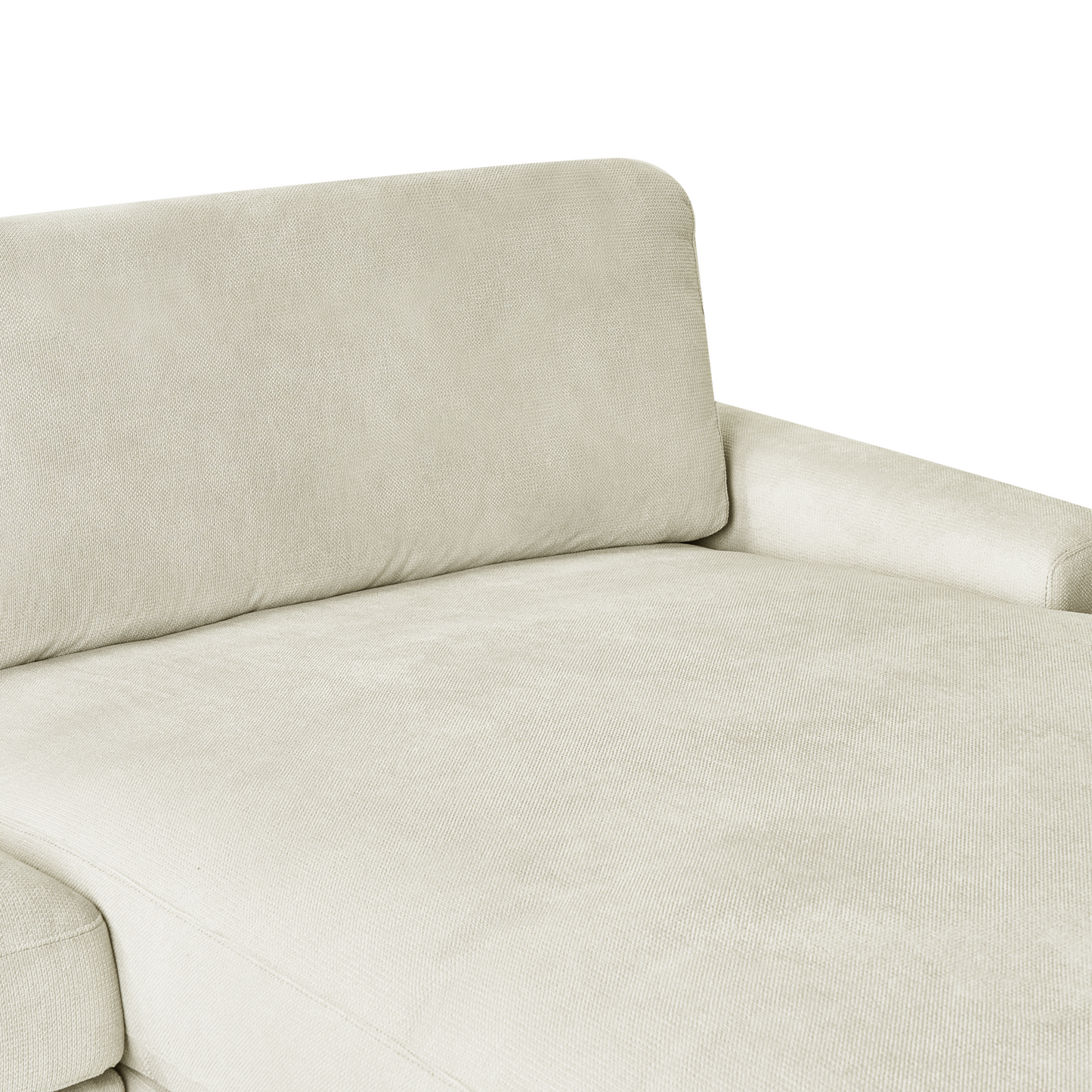 3-Sitzer Ecksofa cremeweiss linksseitig MALOY