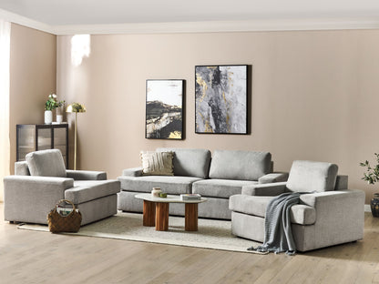 Sofa Set hellgrau 5-Sitzer ALLA