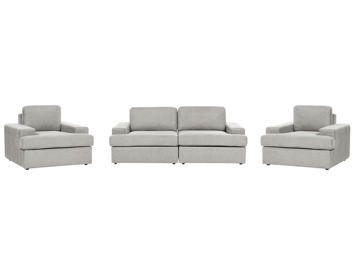 Sofa Set hellgrau 5-Sitzer ALLA