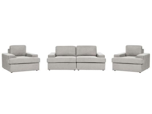 Sofa Set hellgrau 5-Sitzer ALLA