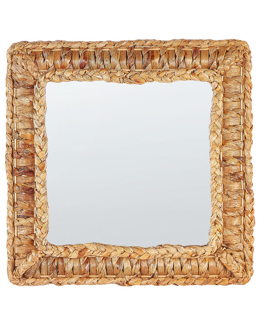 Wandspiegel LANGLI 52 cm 52 cm Geflecht Naturfarben