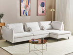 3-Sitzer Ecksofa hellbeige linksseitig EGERIS