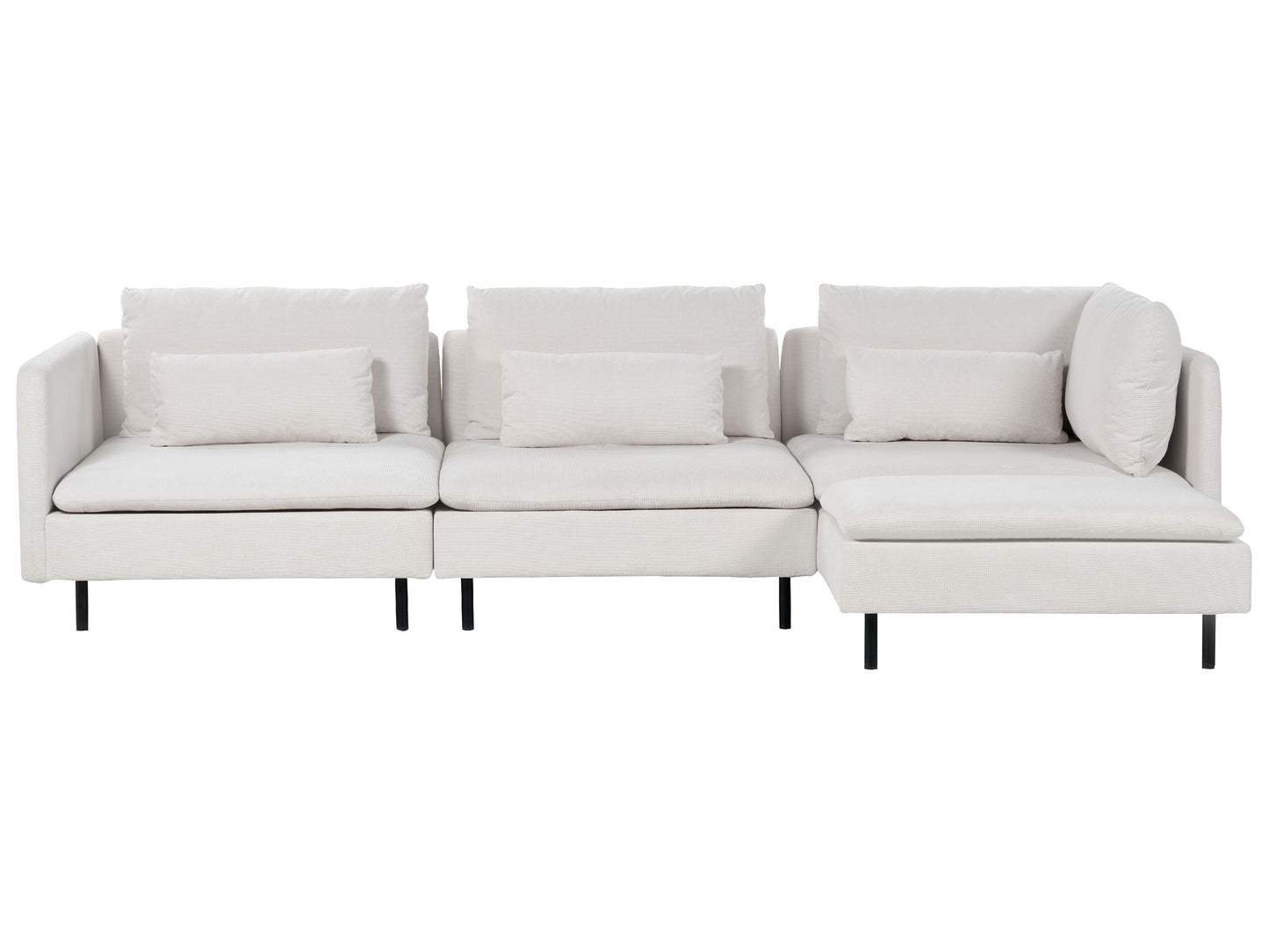 3-Sitzer Ecksofa hellbeige linksseitig EGERIS