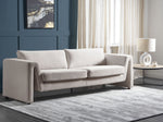 3-Sitzer Sofa Samtstoff hellbeige MAUNU