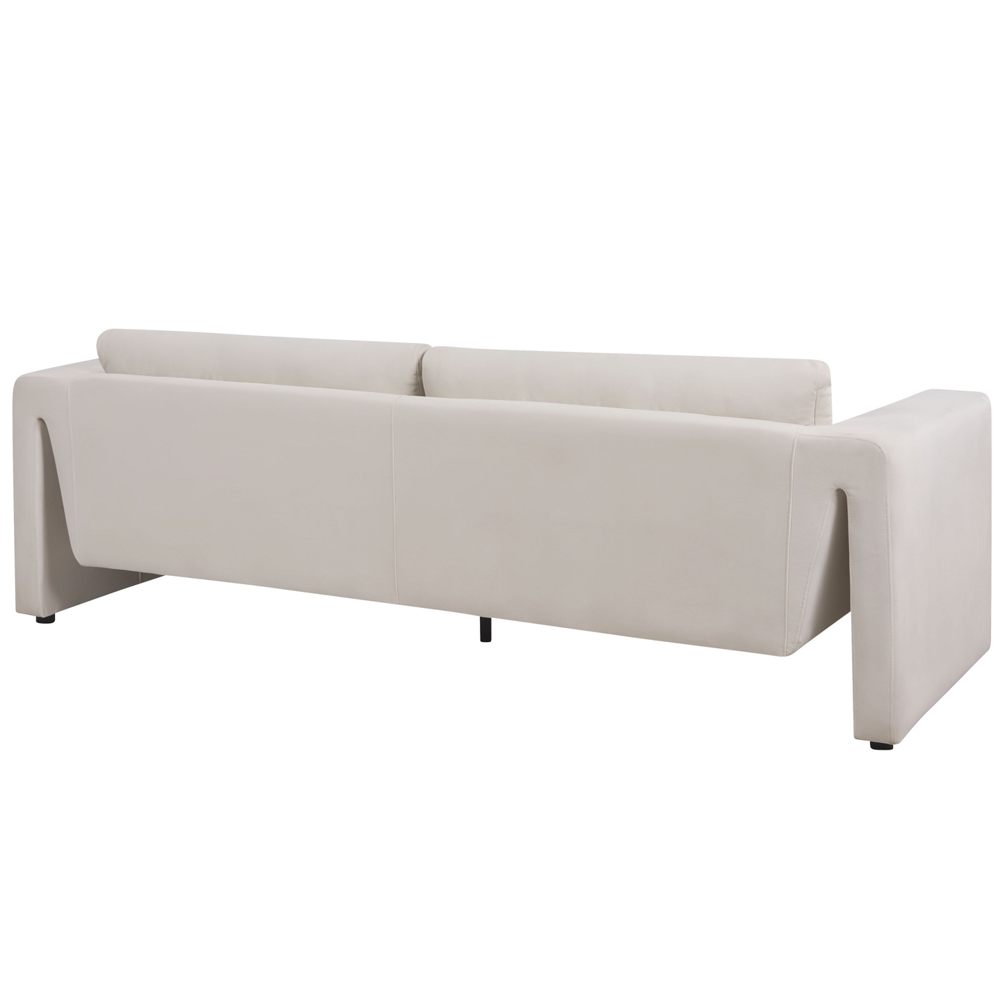 3-Sitzer Sofa Samtstoff hellbeige MAUNU