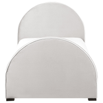 Polsterbett Samtstoff hellgrau Lattenrost 90 x 200 cm NOZAY