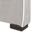 Polsterbett Samtstoff hellgrau Lattenrost 90 x 200 cm NOZAY