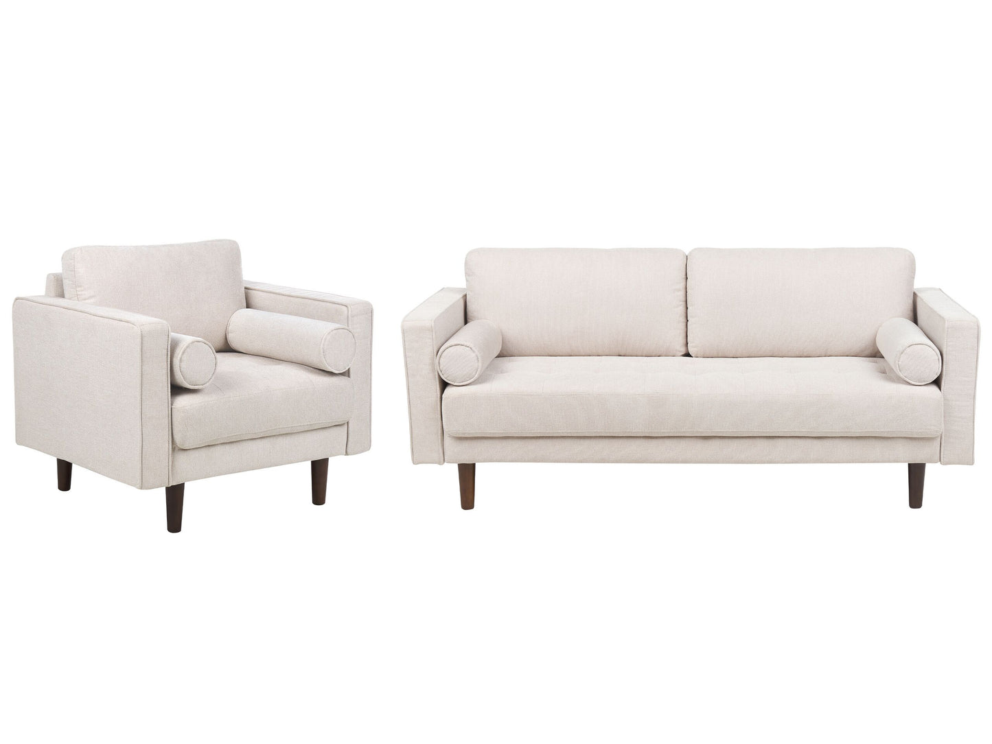 Sofa Set hellbeige 4-Sitzer NURMO