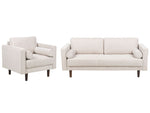 Sofa Set hellbeige 4-Sitzer NURMO