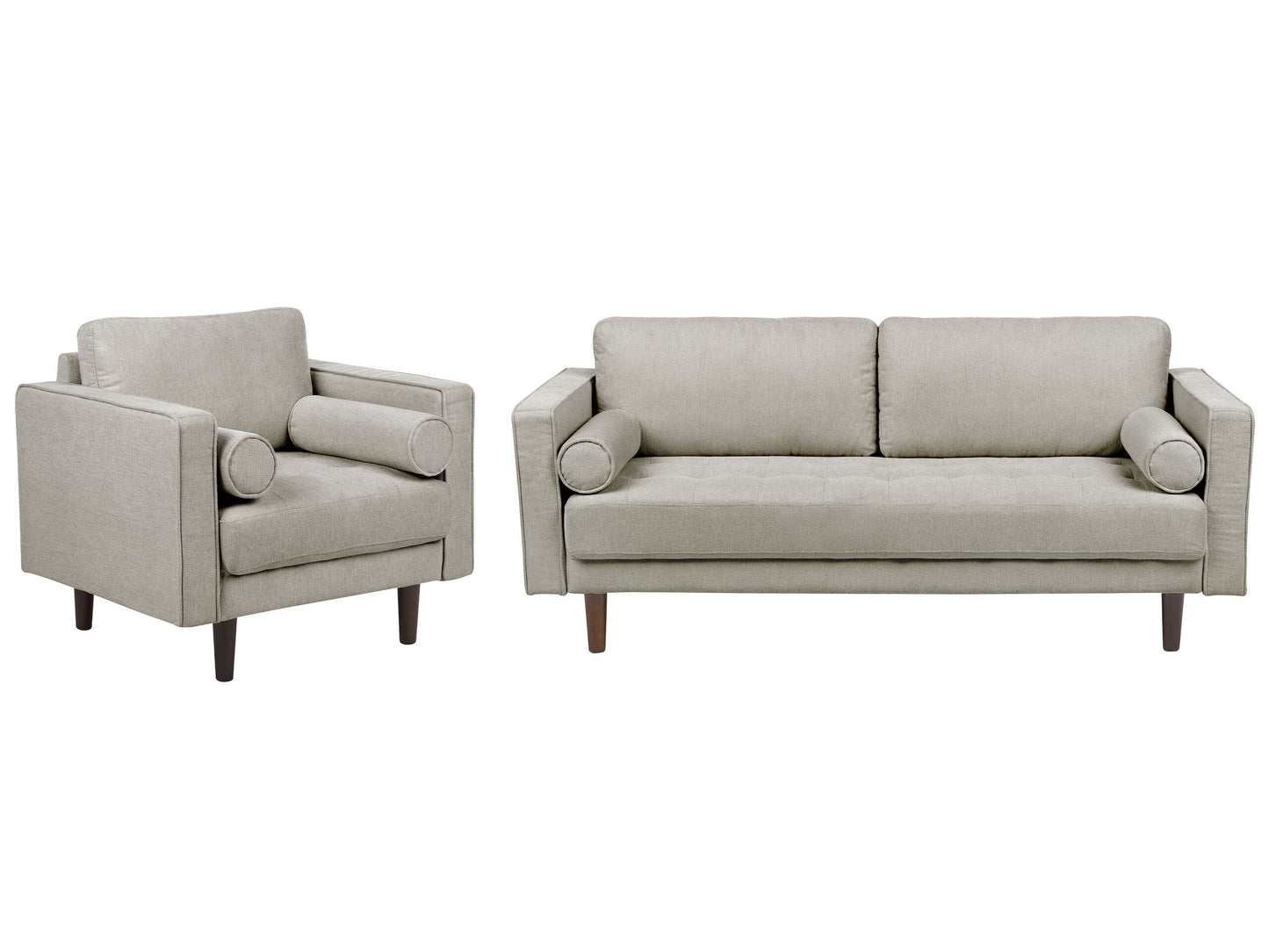 Sofa Set taupe 4-Sitzer NURMO