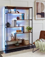 Bücherregal mit 6 Fächern DAVEN 180 cm Braun