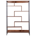 Bücherregal mit 6 Fächern DAVEN 180 cm Braun