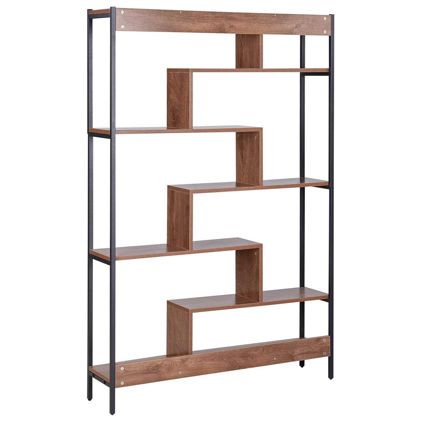 Bücherregal mit 6 Fächern DAVEN 180 cm Braun