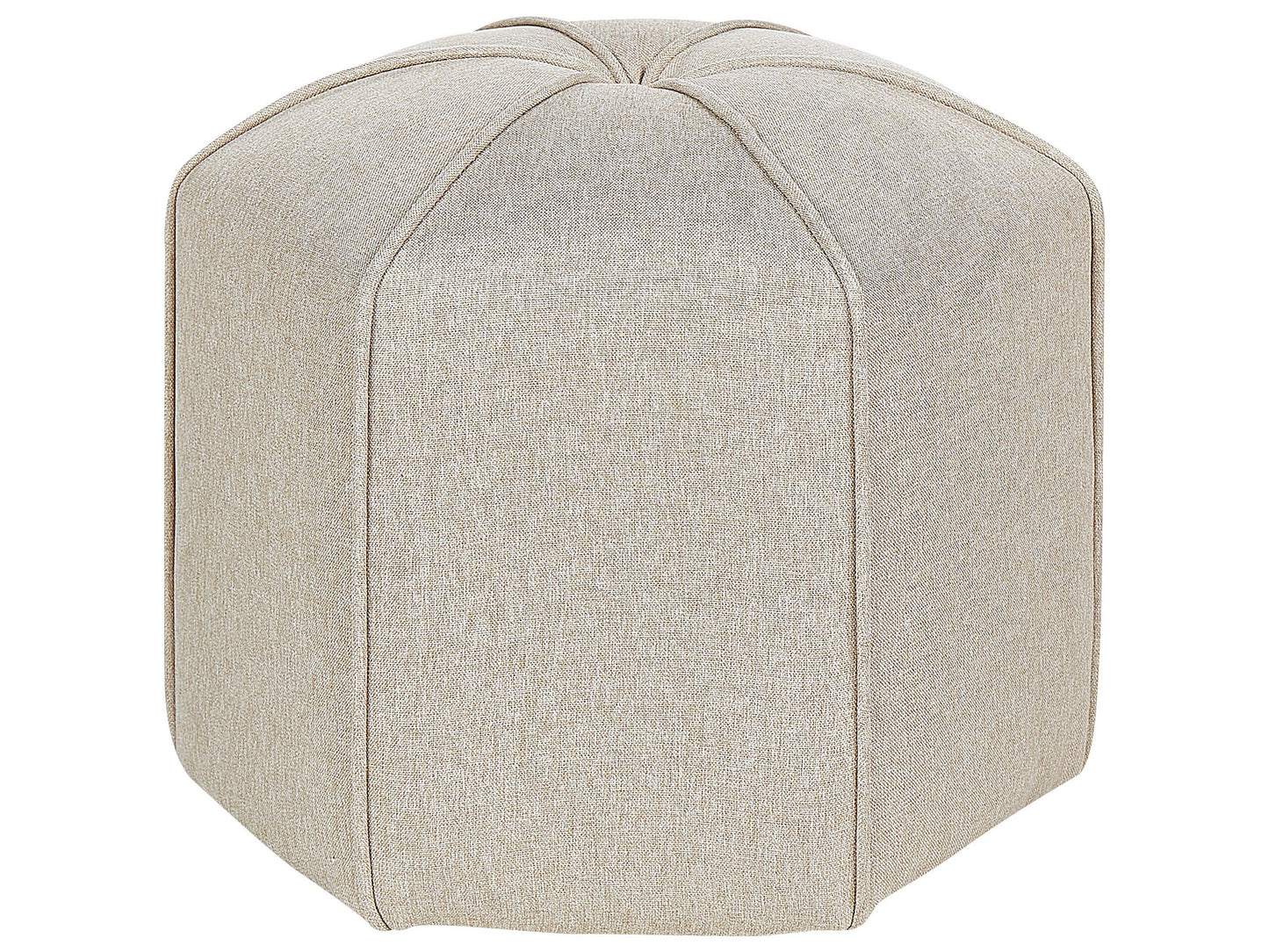 Pouf Leinen beige ⌀ 45 cm WISHEK