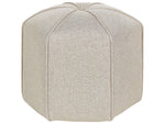 Pouf Leinen beige ⌀ 45 cm WISHEK