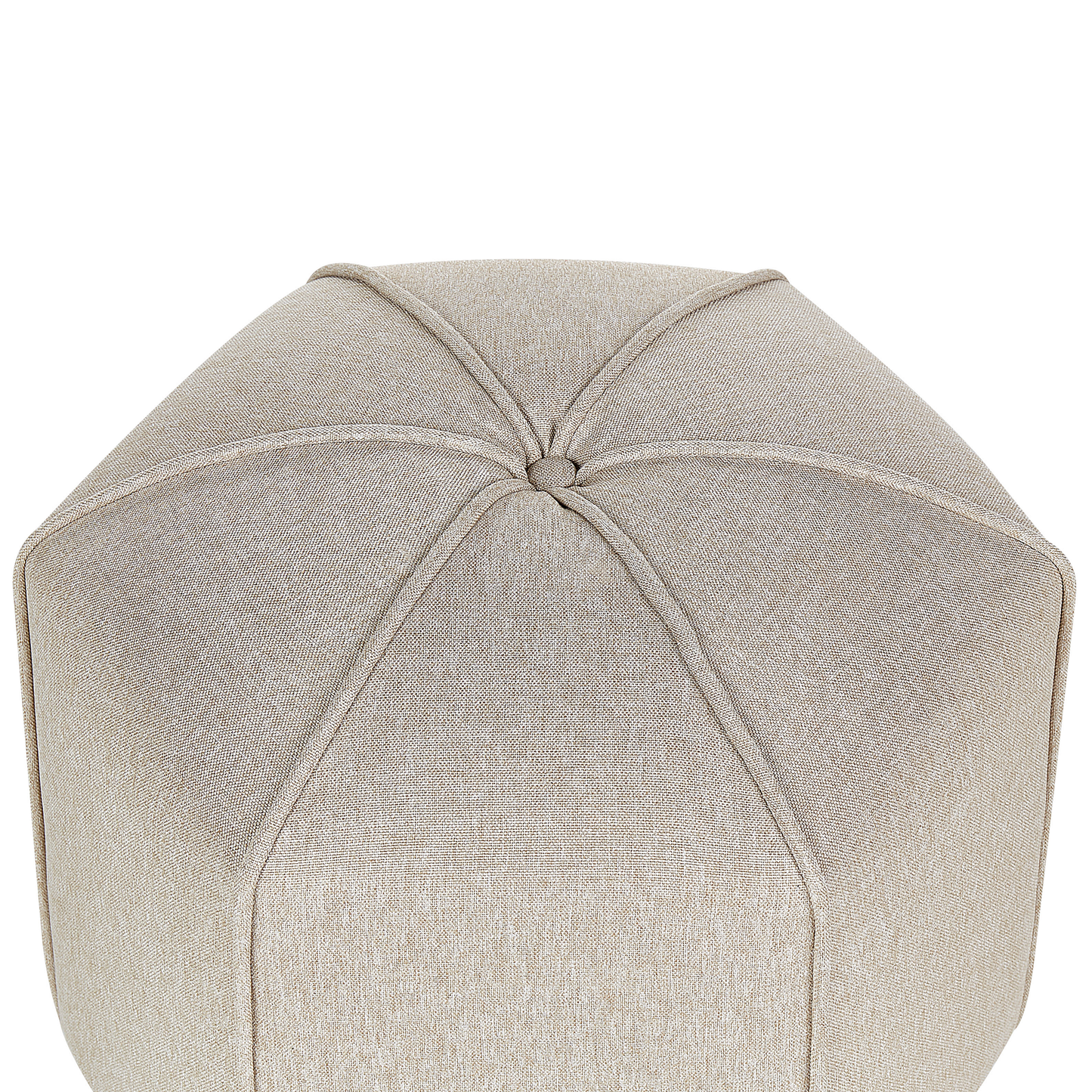 Pouf Leinen beige ⌀ 45 cm WISHEK