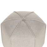 Pouf Leinen beige ⌀ 45 cm WISHEK