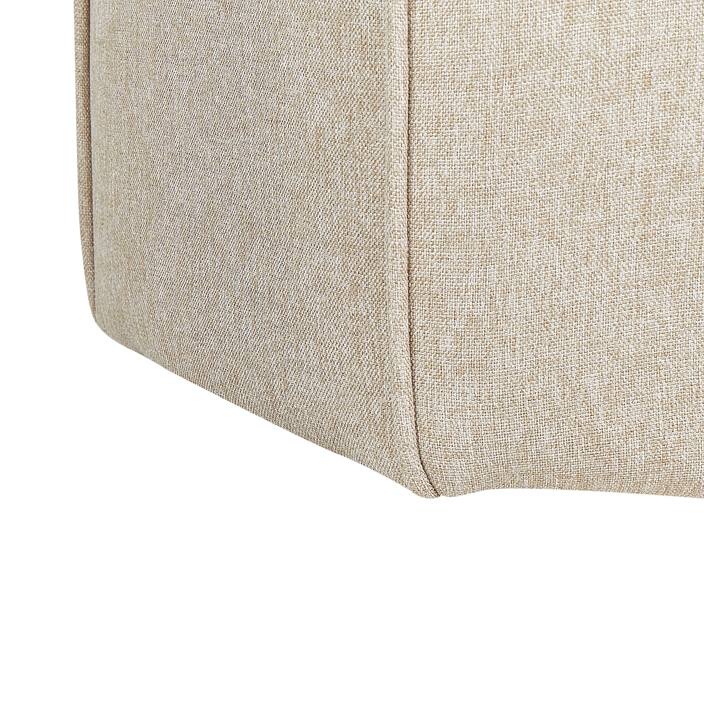 Pouf Leinen beige ⌀ 45 cm WISHEK