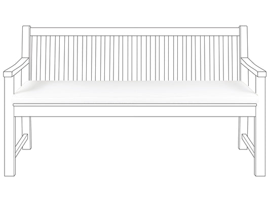 Bankauflage VIVARA 152 x 54 cm Cremeweiss