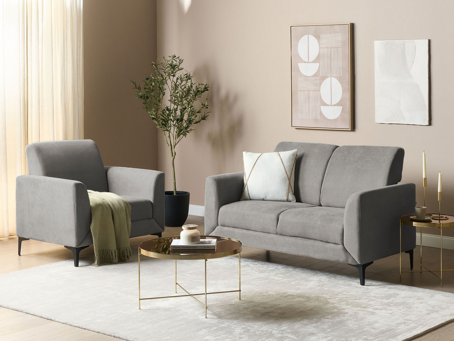 2-Sitzer Sofa grau FENES
