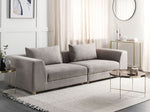 3-Sitzer Sofa braun mit Kissen LERMON