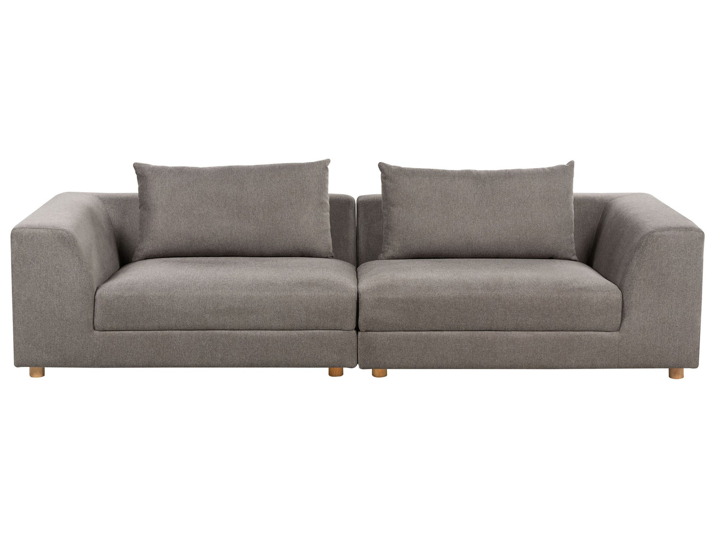3-Sitzer Sofa braun mit Kissen LERMON