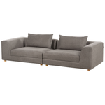 3-Sitzer Sofa braun mit Kissen LERMON
