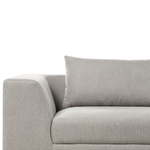 3-Sitzer Sofa hellgrau mit Kissen LERMON