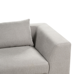 3-Sitzer Sofa hellgrau mit Kissen LERMON