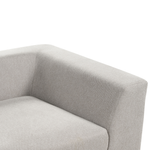 3-Sitzer Sofa hellgrau mit Kissen LERMON