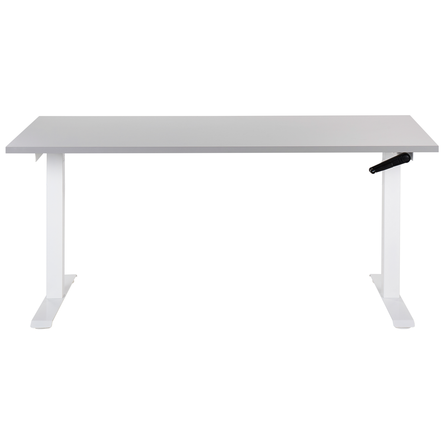 Schreibtisch grau / weiss 160 x 72 cm manuell höhenverstellbar DESTINES