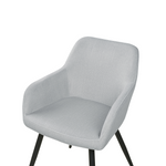 Esszimmerstuhl 2er Set CASMALIA Samtstoff Hellgrau