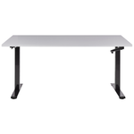 Schreibtisch grau / schwarz 160 x 72 cm manuell höhenverstellbar DESTINES