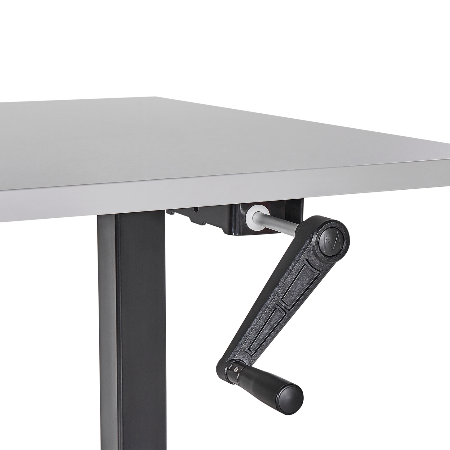 Schreibtisch grau / schwarz 160 x 72 cm manuell höhenverstellbar DESTINES