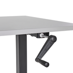 Schreibtisch grau / schwarz 160 x 72 cm manuell höhenverstellbar DESTINES