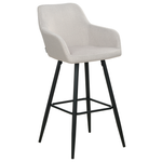 Set mit 2 Barstühlen CASMALIA Samtstoff Taupe