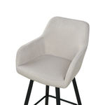 Set mit 2 Barstühlen CASMALIA Samtstoff Taupe