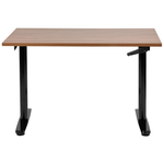Schreibtisch braun / schwarz 120 x 72 cm manuell höhenverstellbar DESTINAS