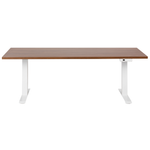 Schreibtisch braun / weiss 180 x 80 cm elektrisch höhenverstellbar DESTINES