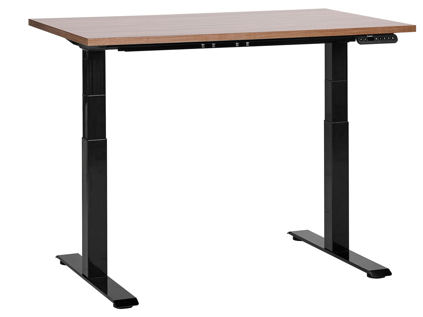 Schreibtisch braun / schwarz 120 x 72 cm elektrisch höhenverstellbar DESTINES