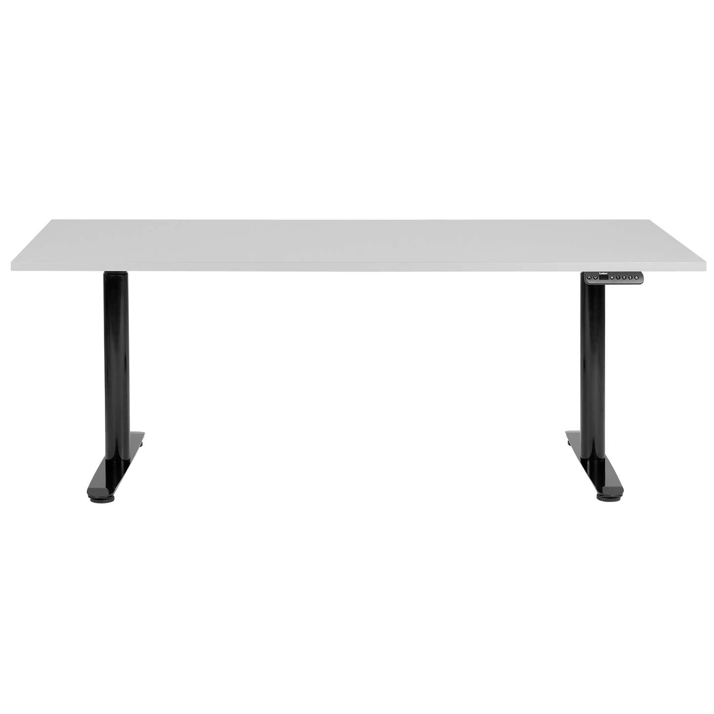 Schreibtisch grau / schwarz 180 x 80 cm elektrisch höhenverstellbar DESTINAS