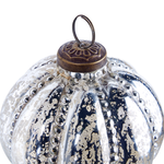 Weihnachtskugel 6er Set Glas silber Antik-Optik ARGENTIN