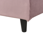 Bettrahmenbezug Samtstoff FITOU 140 x 200 cm Rosa