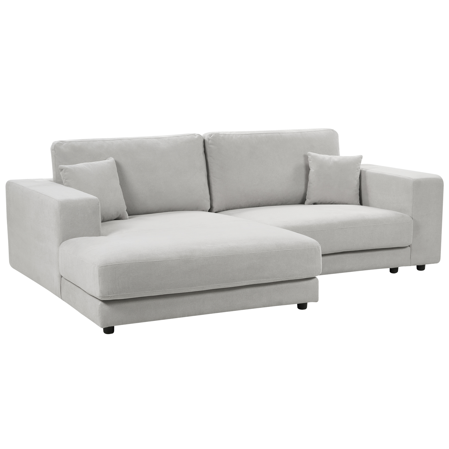 3-Sitzer Ecksofa hellgrau rechtsseitig LOFOTEN