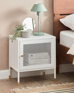 Nachttisch OSSETT Metall Weiss