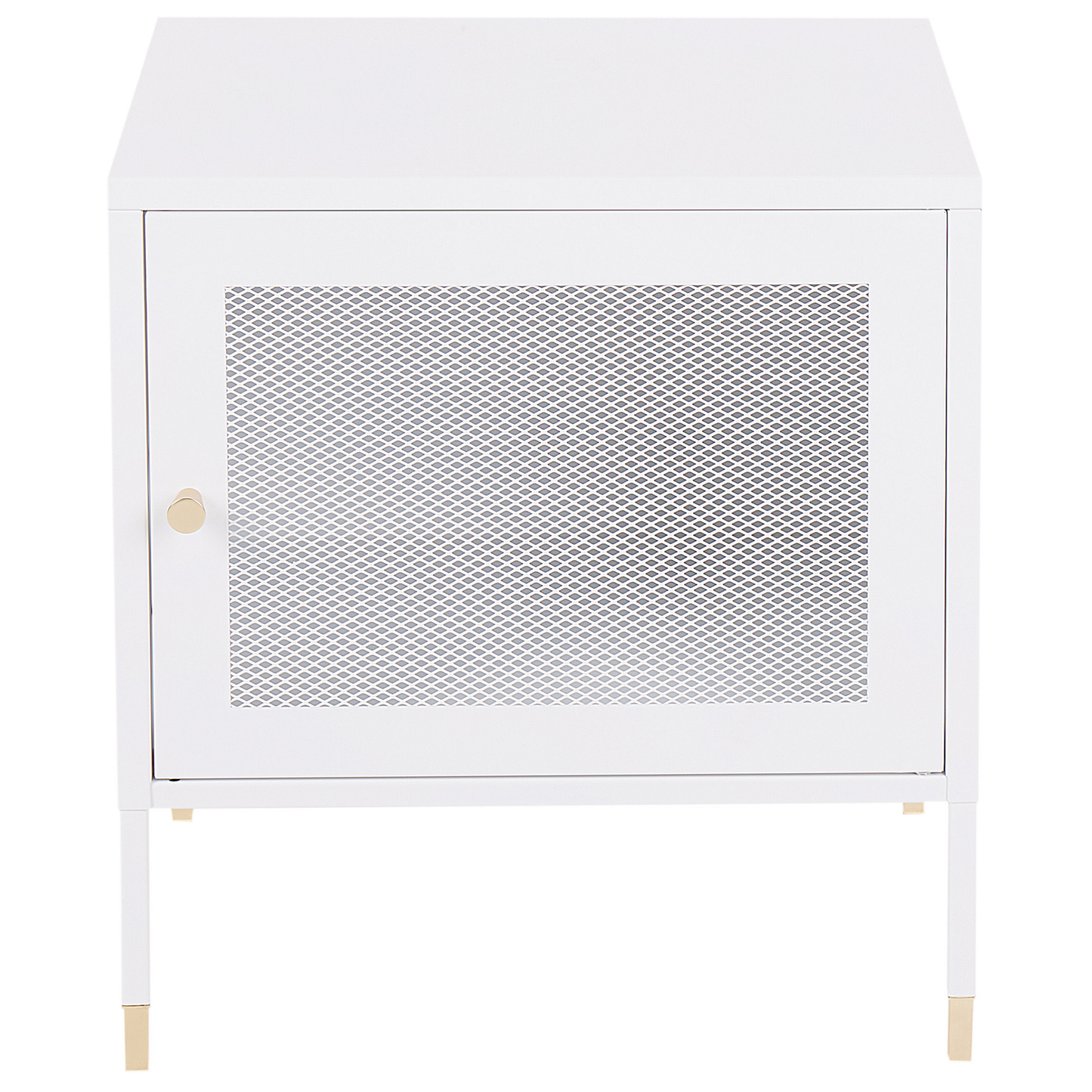 Nachttisch OSSETT Metall Weiss