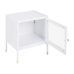 Nachttisch OSSETT Metall Weiss